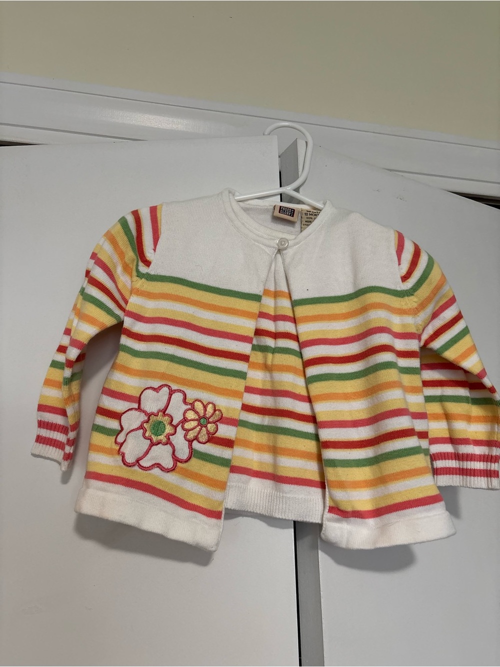 Vintage Y2K faded glory Floral Knit Cardigan and shirt 18 months